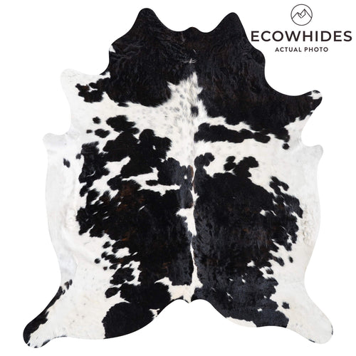 Black and White Cowhide Rug Size 8'3" L x 7'7" W 9335