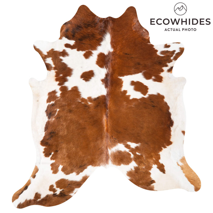 Tricolor Cowhide Rug Size 7'3" L x 6'11" W 9338
