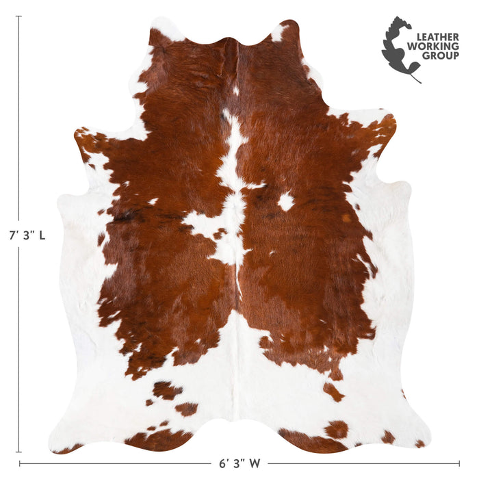 Tricolor Cowhide Rug Size 7'3" L x 6'3" W 9362