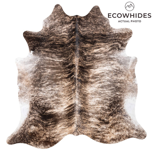 Light Grey Brindle Cowhide Rug Size 7'6" L x 7'4" W 9367
