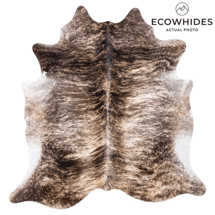 Light Grey Brindle Cowhide Rug Size 7'6" L x 7'4" W 9367