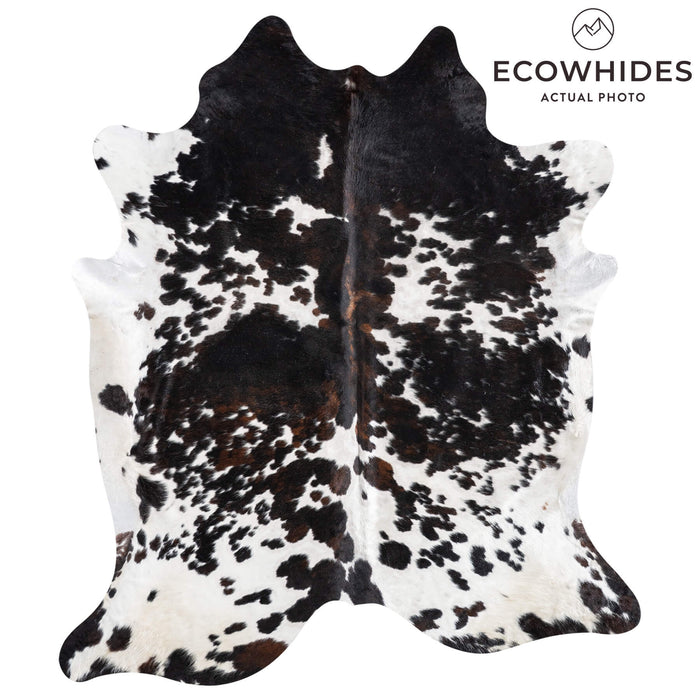 Tricolor Cowhide Rug Size 7'10" L x 6'10" W 9423