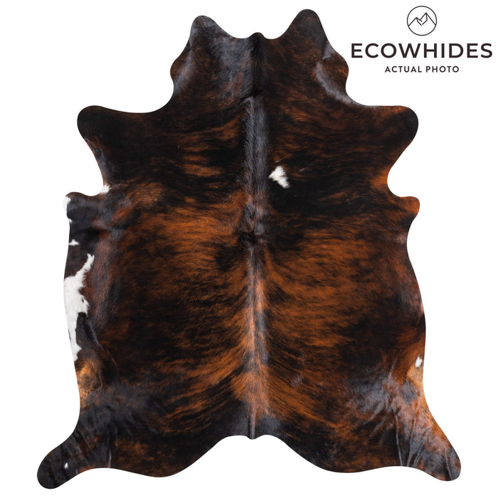 Dark Brindle Cowhide Rug Size 6'11" L x 6'2" W 9465