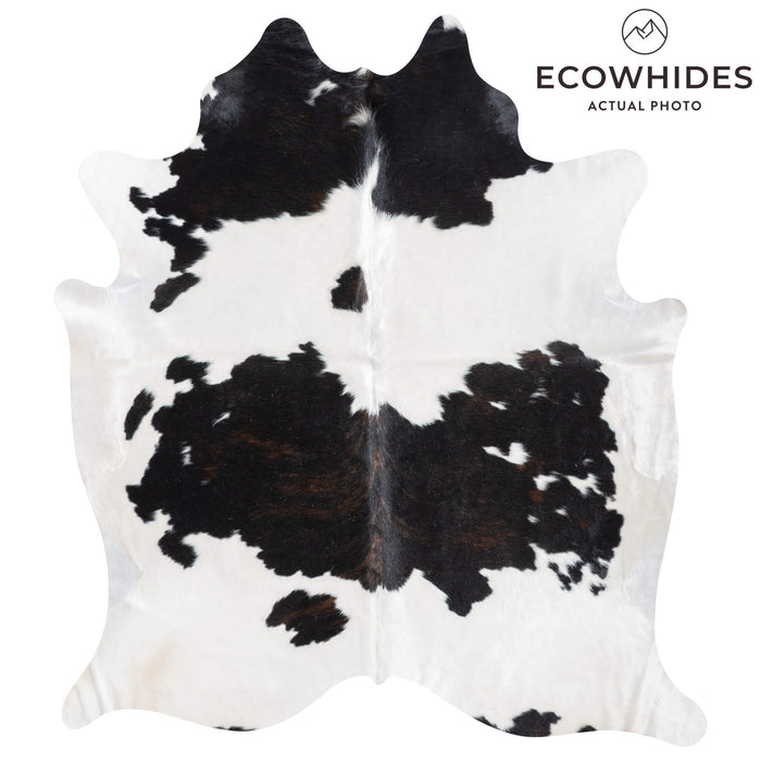 Black and White Cowhide Rug Size 7'3" L x 6'4" W 9467