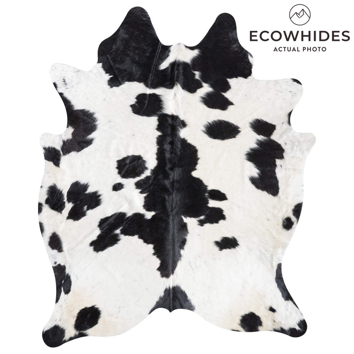 Black and White Cowhide Rug Size 7'7" L x 5'11" W 9468