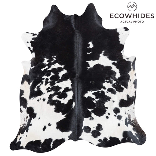 Black and White Cowhide Rug Size 8'0" L x 7'6" W 9477