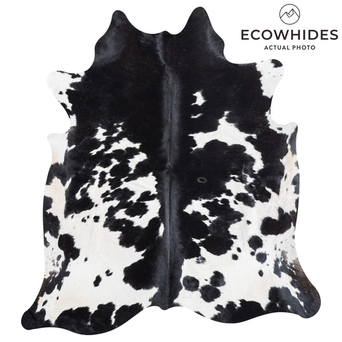 Black and White Cowhide Rug Size 8'0" L x 7'6" W 9477