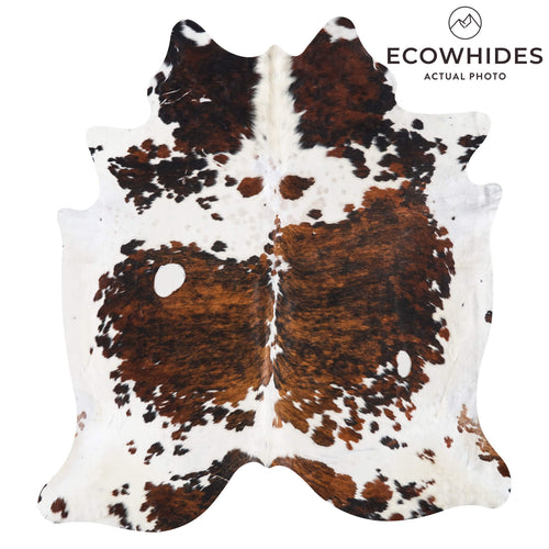 Vintage Tricolor Cowhide Rug Size 8'0" L x 7'3" W 9701