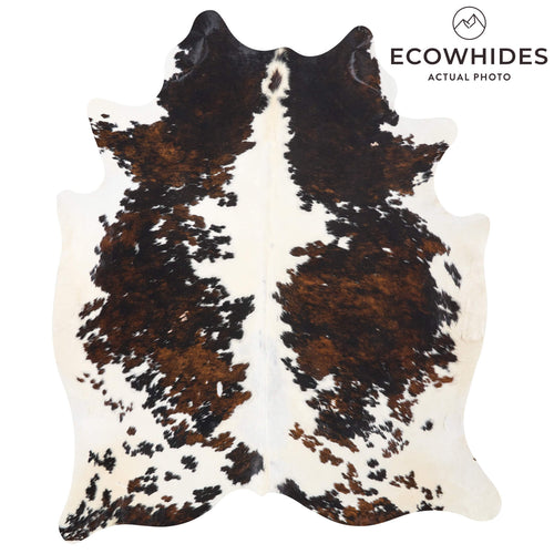 Vintage Tricolor Cowhide Rug Size 7'0" L x 5'10" W 9733