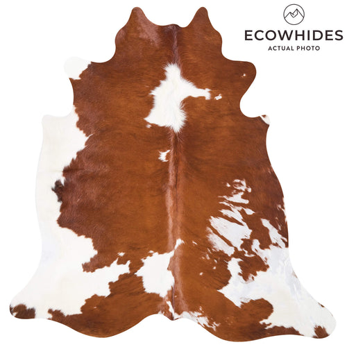 Vintage Tricolor Cowhide Rug Size 6'0" L x 5'10" W 9758