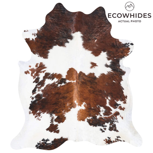 Vintage Tricolor Cowhide Rug Size 8'4" L x 7'5" W 9796