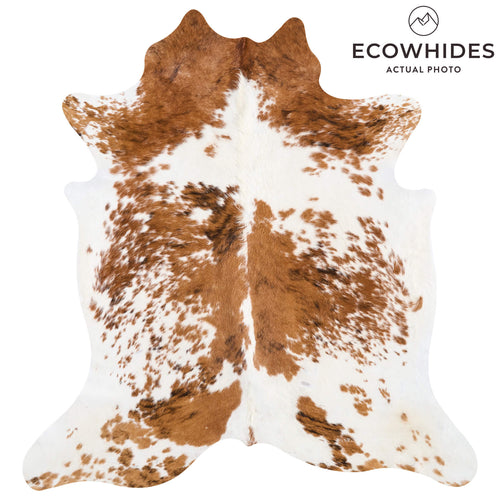 Vintage Tricolor Cowhide Rug Size 6'8" L x 6'1" W 9832