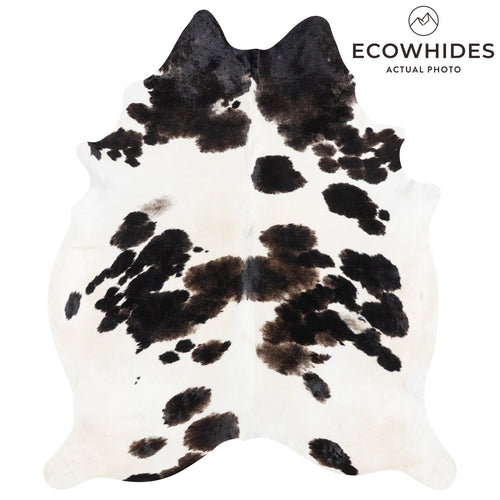 Brazilian Black and White Cowhide Rug Size 7'9" L x 6'8" W 9907