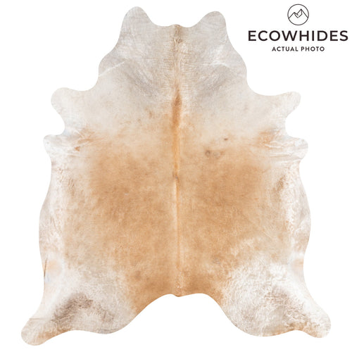 Brazilian Beige Cowhide Rug Size 7'10" L x 7'3" W 9915