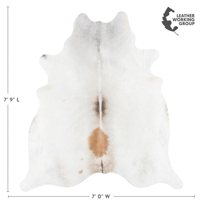 Brazilian Grey Palomino Cowhide Rug Size 7'9" L x 7'0" W 9916