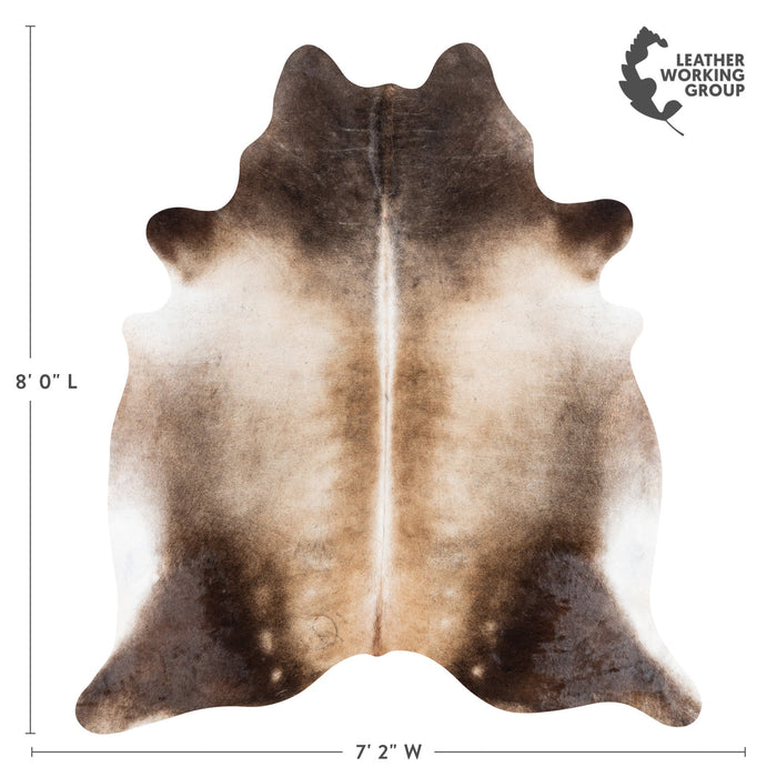Brazilian Mahogany Cowhide Rug Size 8'0" L x 7'2" W 9923