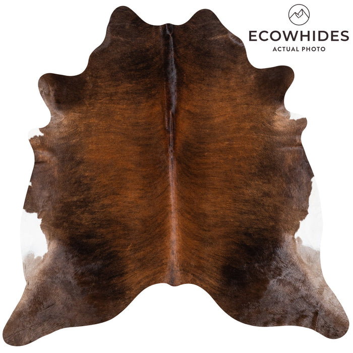 Brazilian Dark Brindle Cowhide Rug Size 7'4" L x 7'5" W 9924