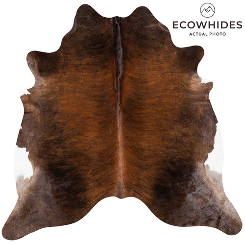 Brazilian Dark Brindle Cowhide Rug Size 7'4" L x 7'5" W 9924