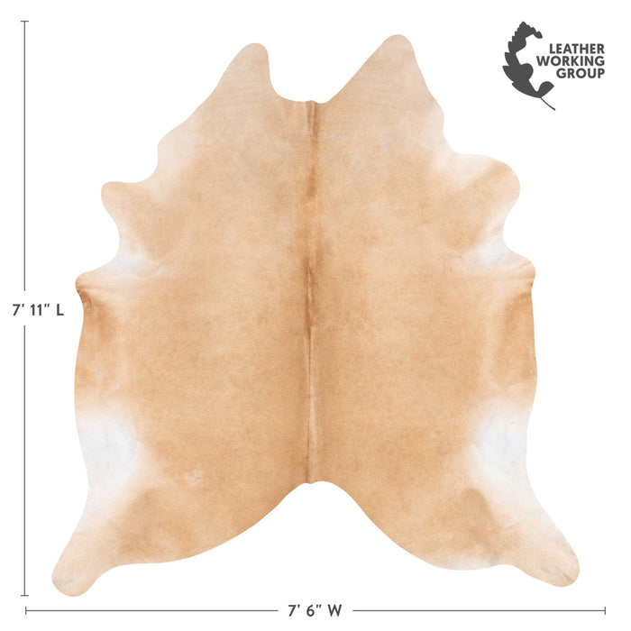 Brazilian Beige Cowhide Rug Size 7'11" L x 7'6" W 9936