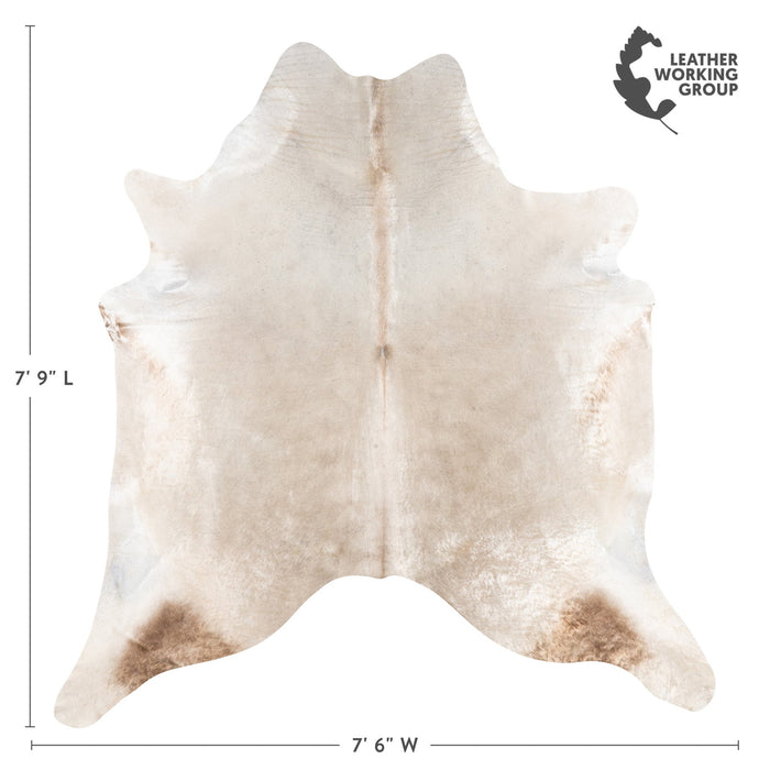 Brazilian Champagne Cowhide Rug Size 7'9" L x 7'6" W 9937