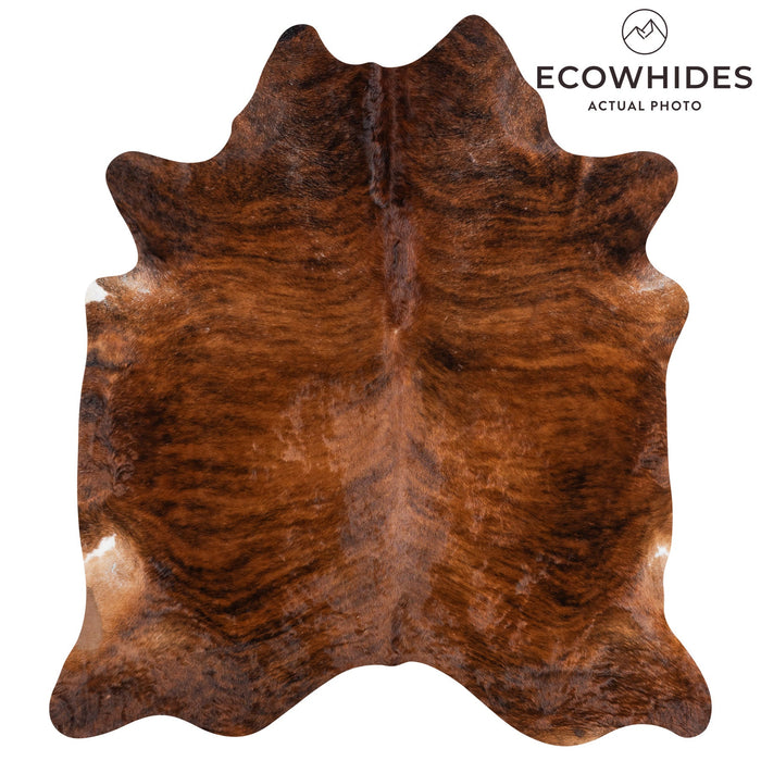 Brazilian Brindle Cowhide Rug Size 7'5" L x 6'8" W 9940