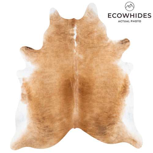 Brazilian Brindle White Belly Cowhide Rug Size 7'11" L x 7'2" W 9953