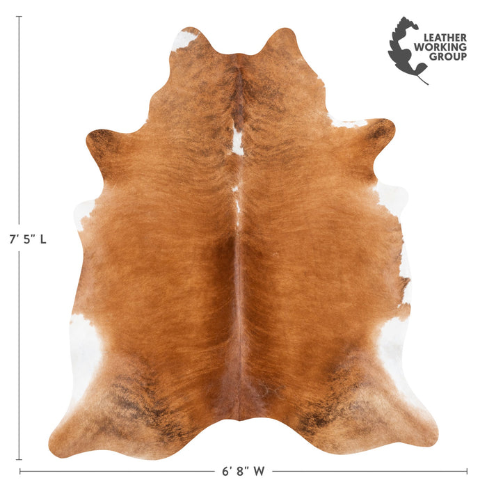 Brazilian Brindle Cowhide Rug Size 7'5" L x 6'8" W 9963