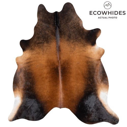 Brazilian Mahogany Cowhide Rug Size 8'2" L x 7'3" W 9964