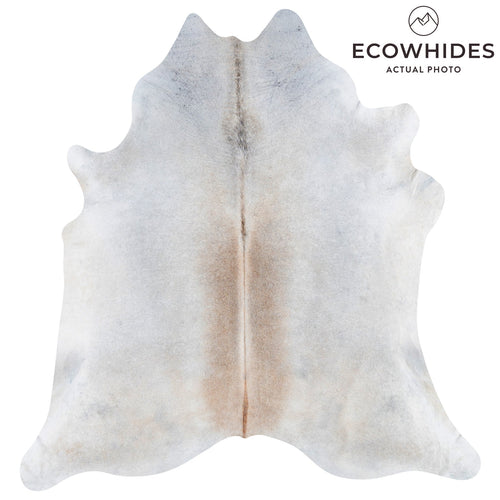 Brazilian Grey Palomino Cowhide Rug Size 7'7" L x 7'3" W 9967