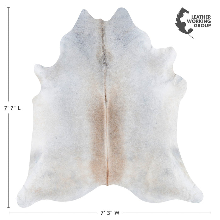 Brazilian Grey Palomino Cowhide Rug Size 7'7" L x 7'3" W 9967