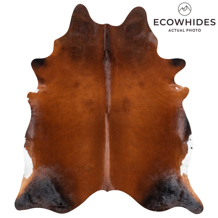 Brazilian Mahogany Cowhide Rug Size 7'10" L x 6'11" W 9981