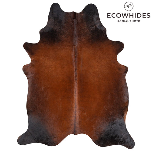 Brazilian Mahogany Cowhide Rug Size 8'1" L x 6'4" W 9985