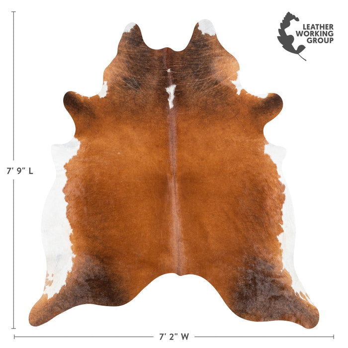Brazilian Mahogany Cowhide Rug Size 7'9" L x 7'2" W 9987