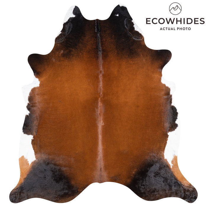 Brazilian Mahogany Cowhide Rug Size 7'10" L x 7'1" W 9995