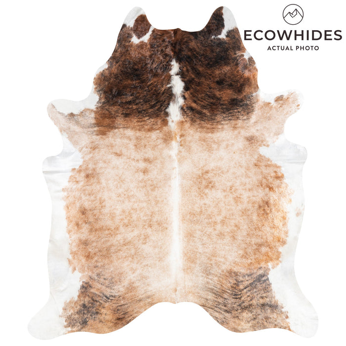 Brazilian Brindle White Belly and Backbone Cowhide Rug Size 8'3" L x 7'2" W 9999