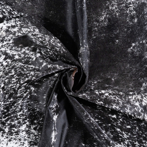 Brazilian Black Salt and Pepper Cowhide Rug Size 7'2" L x 6'9" W 6811