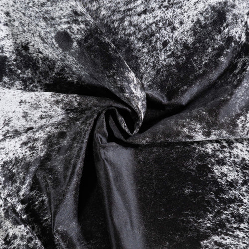 Brazilian Black Salt and Pepper Cowhide Rug Size 8'0" L x 6'0" W 6813