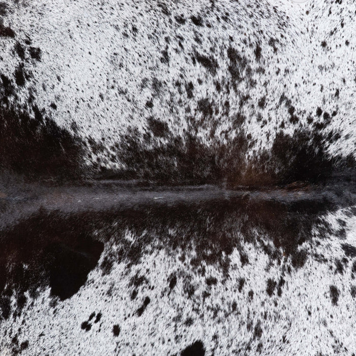Brazilian Black Salt and Pepper Cowhide Rug Size 7'8" L x 7'0" W 6819