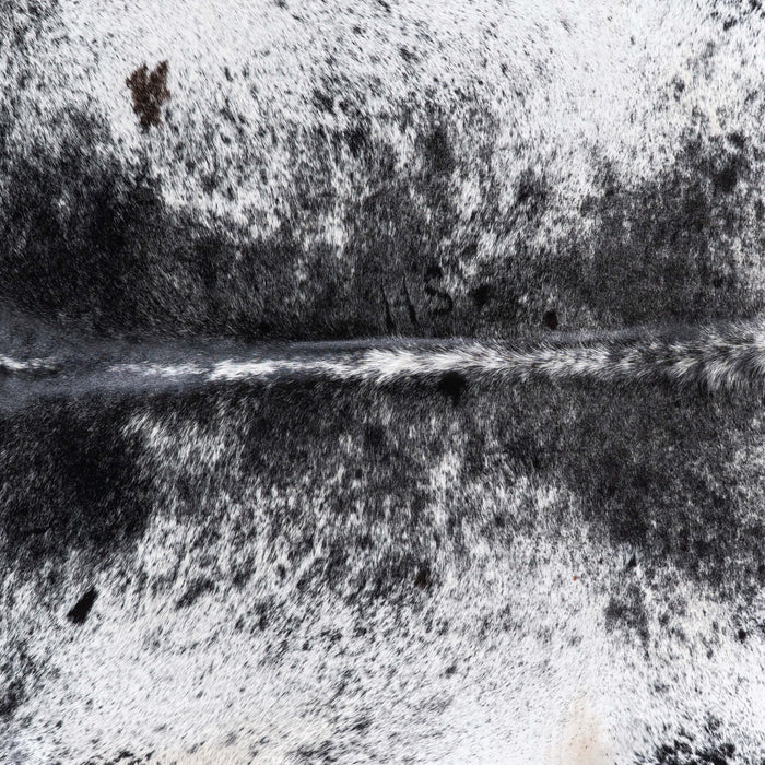 Brazilian Black Salt and Pepper Cowhide Rug Size 6'11" L x 6'6" W 6832