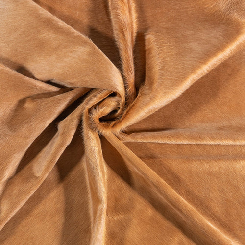 Brazilian Beige Cowhide Rug Size 7'1" L x 6'1" W 6869