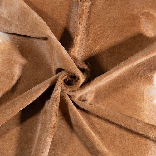 Brazilian Beige Cowhide Rug Size 7'5" L x 7'1" W 6873