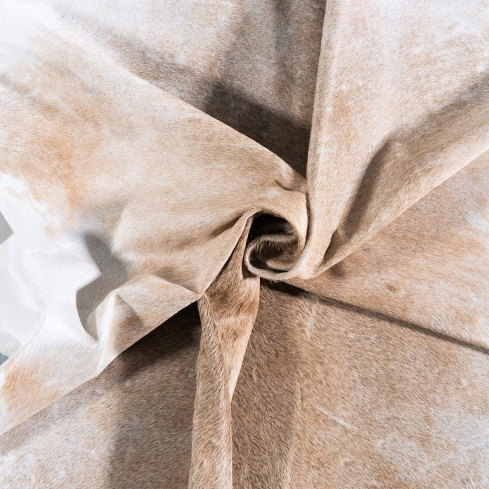 Brazilian Grey Palomino Cowhide Rug Size 7'7" L x 7'1" W 6895