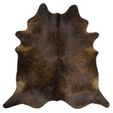 Dark Brindle Brazilian Cowhide Rug, Natural Suede Leather | eCowhides