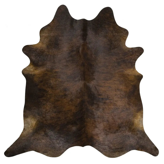 Dark Brindle Brazilian Cowhide Rug, Natural Suede Leather | eCowhides