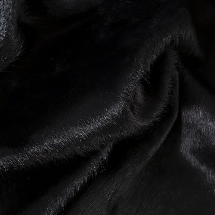 Black Brazilian Cowhide Rug Natural Suede Leather | eCowhides