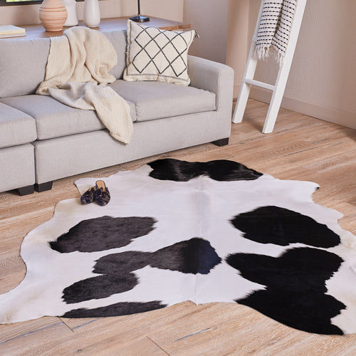 Black and White Cowhide Rug