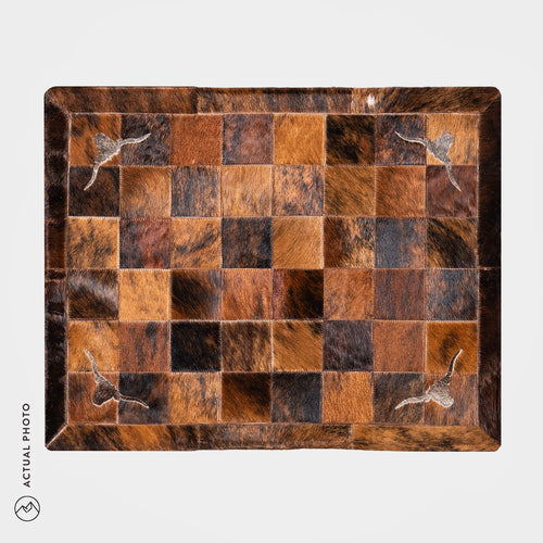 Cowhide Floor Mat Rug Size 3 x 2 Feet F-132