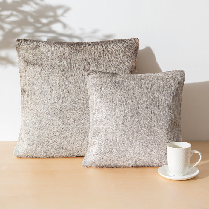 Grey Cowhide Pillow