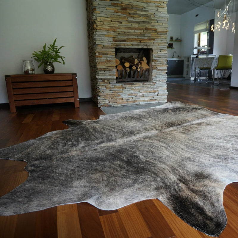 Grey Brindle Cowhide rug on SALE