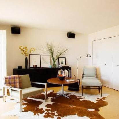 Brown And White Brazilian Cowhide Rug, Natural Suede Leather | eCowhides